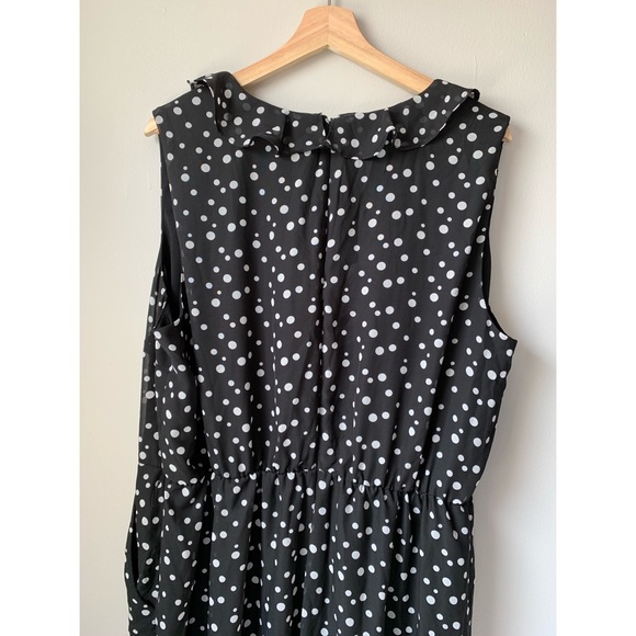 ❌SOLD❌ Lane Bryant Black White polka dot jumpsuit - Picture 6 of 6